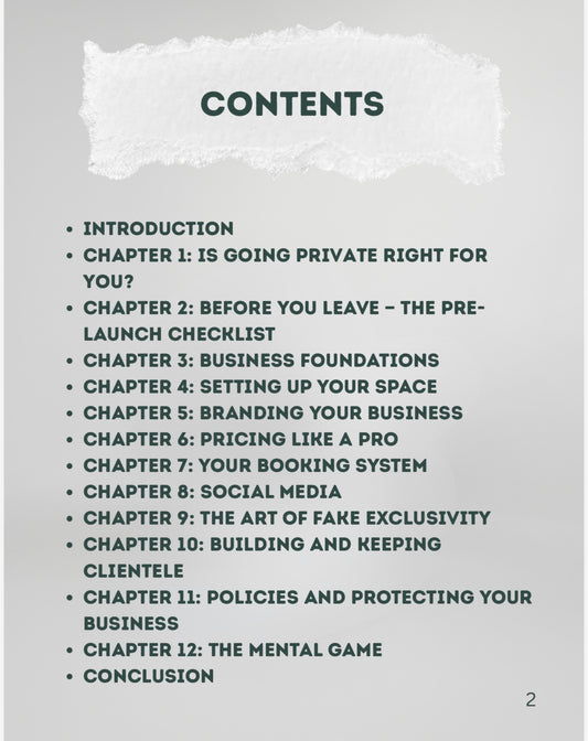 The Going Private Handbook for Nail Techs